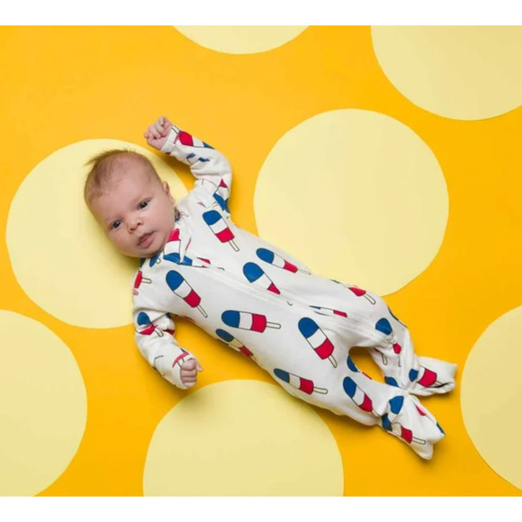 M+A by Monica + Andy Organic Cotton Long Sleeve Baby One-Piece Coverall NWT - Picture 2 of 2